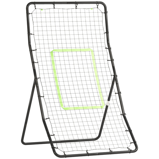 Rebounder Net Soccer Football Training Target with Ball Playback - Black