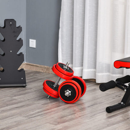 20KGS 2-In-1 Dumbbell & Barbell Adjustable Set Strength Muscle Exercise Fitness