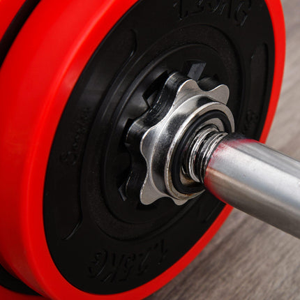 20KGS 2-In-1 Dumbbell & Barbell Adjustable Set Strength Muscle Exercise Fitness