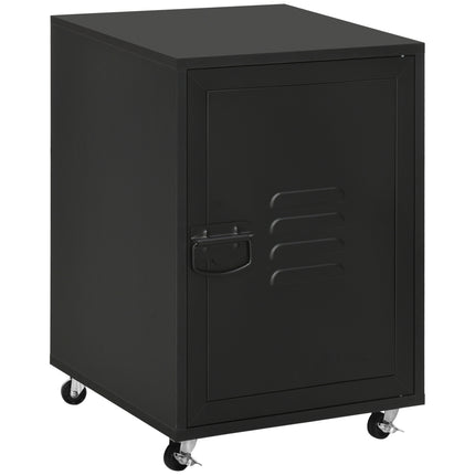 Rolling Metal Filing Cabinet, Industrial Mobile Storage Cabinet with Adjustable