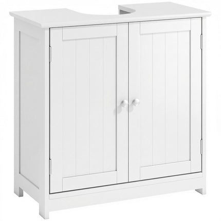 Under Sink Storage Cabinet with Adjustable Shelves 60x60x30cm - White