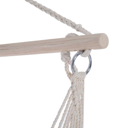 Hanging Hammock Chair with Cushioned Cotton Rope Seat - Orange
