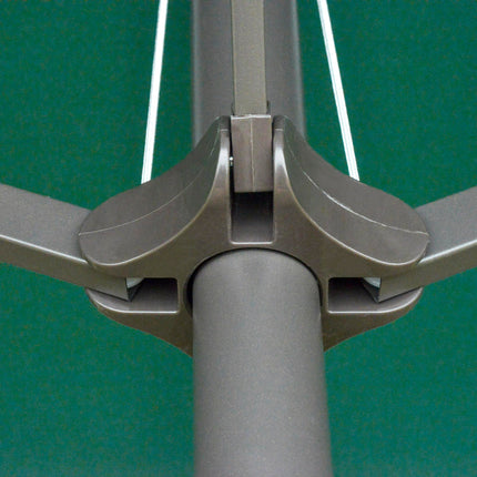 4.6m Double Canopy Garden Parasol UV Resistant - Dark Green
