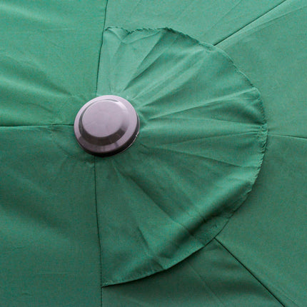 4.6m Double Canopy Garden Parasol UV Resistant - Dark Green