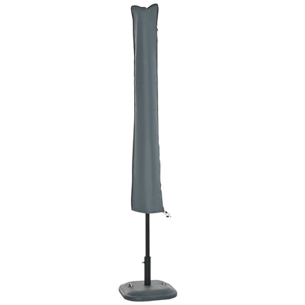 Waterproof Garden Offset Umbrella Cover with Zipper 178cm - Grey