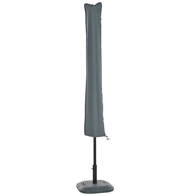 Waterproof Garden Offset Umbrella Cover with Zipper 178cm - Grey