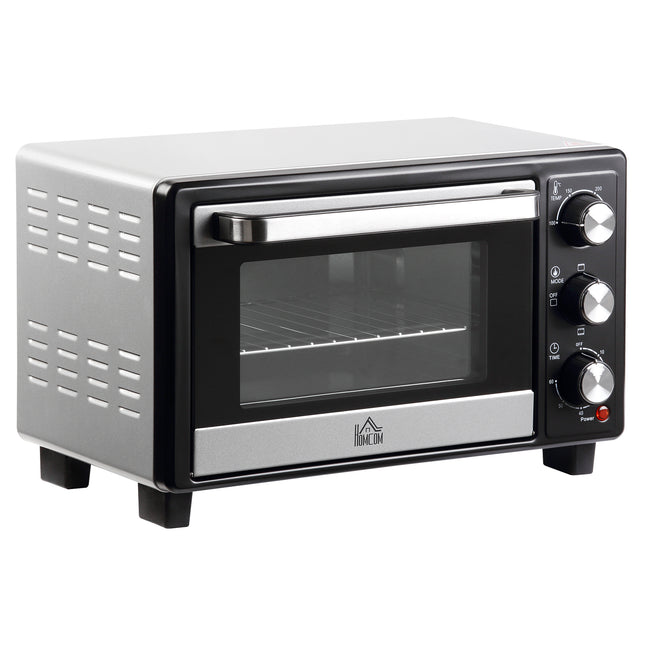 16L Convection Mini Oven with Adjustable Temperature & Timer - Black