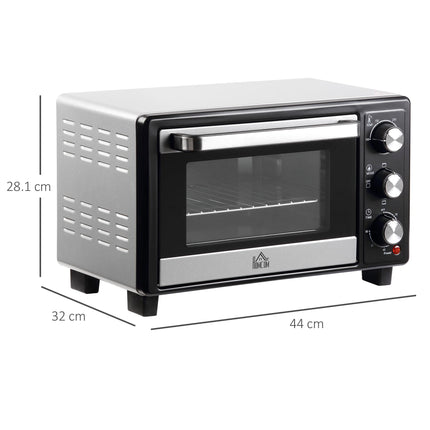 16L Convection Mini Oven with Adjustable Temperature & Timer - Black