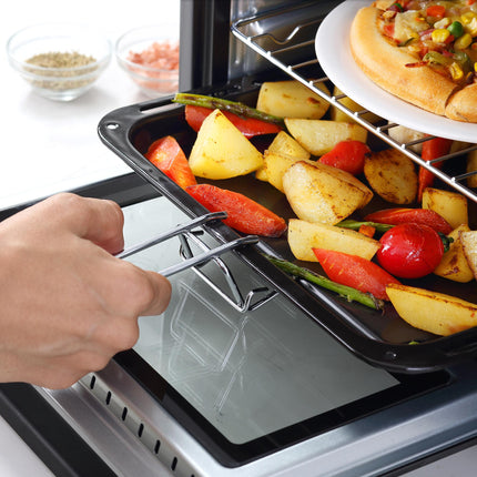 16L Convection Mini Oven with Adjustable Temperature & Timer - Black