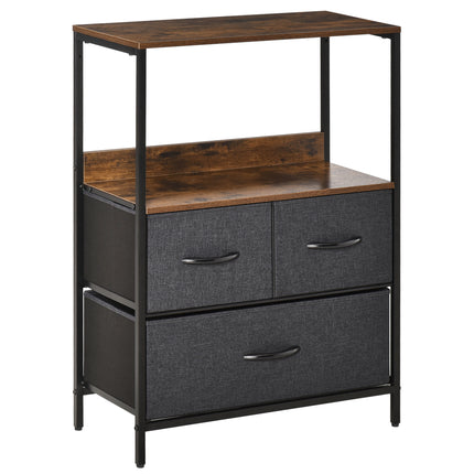 3 Drawer Storage Chest Unit Home Cabinet w/ Shelves Home Living Room Bedroom Ent