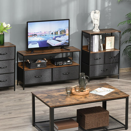 3 Drawer Storage Chest Unit Home Cabinet w/ Shelves Home Living Room Bedroom Ent