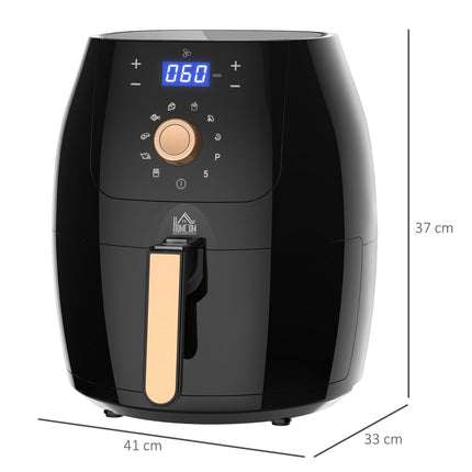 Digital Air Fryer 5.5L 1700W with Rapid Air Circulation and Preset Modes - Black