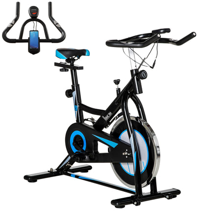 Indoor Cycling Exercise Bike with 8kg Flywheel and Adjustable Resistance - Black