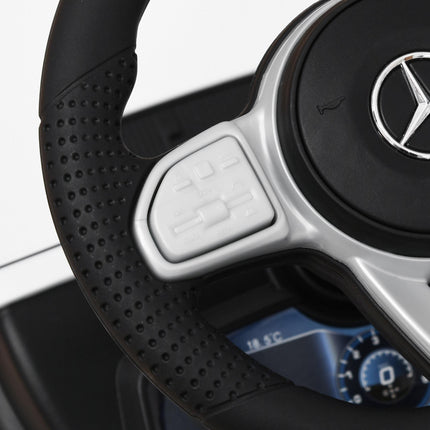 Aosom Mercedes-Benz G350 Baby Push Handle Sliding Car with Horn & Under-Seat Storage - White