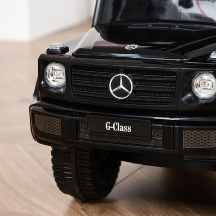 Mercedes-Benz G350 Ride-On Push Along Car with Steering Wheel Sliding Walker Stroller - Black
