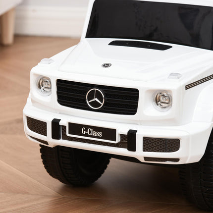 Mercedes-Benz G350 Ride-On Push Along Sliding Walker Toddler Car with Horn Steering Wheel - White
