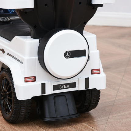 Mercedes-Benz G350 Ride-On Push Along Sliding Walker Toddler Car with Horn Steering Wheel - White