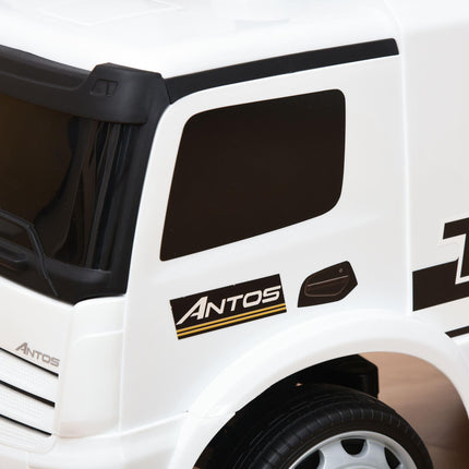 Licensed Mercedes-Benz 3-in-1 Ride On Truck Stroller with Storage & Horn for Toddlers 12-36 Months - White
