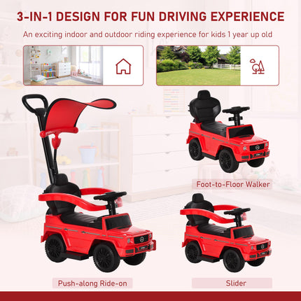 Compatible Kids Mercedes-Benz G350 Ride-On Push Car Sliding Walker with Steering Wheel - Red