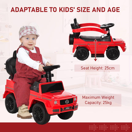 Compatible Kids Mercedes-Benz G350 Ride-On Push Car Sliding Walker with Steering Wheel - Red
