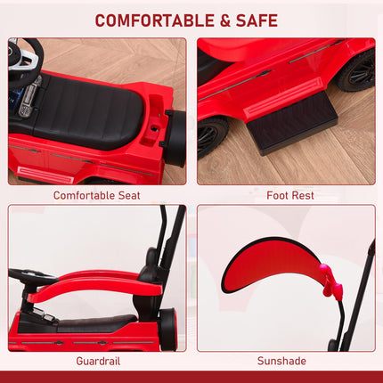 Compatible Kids Mercedes-Benz G350 Ride-On Push Car Sliding Walker with Steering Wheel - Red