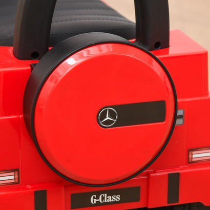 Aosom Mercedes-Benz G350 Toddler Push Handle Sliding Car with Big Steering Wheel & Anti-Overturning System - Red