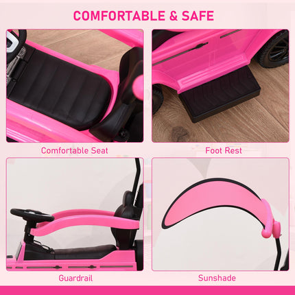 Mercedes-Benz G350 Ride-On Push Along Sliding Walker with Steering Wheel for Toddlers - Pink