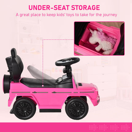 Mercedes-Benz G350 Ride-On Push Along Sliding Walker with Steering Wheel for Toddlers - Pink