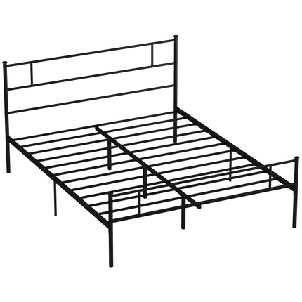 King Metal Bed Frame with Underbed Storage 31cm Clearance - Black