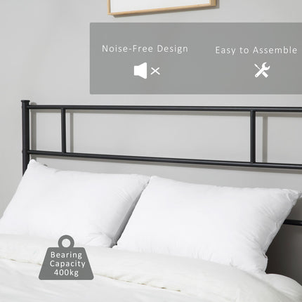 King Metal Bed Frame with Underbed Storage 31cm Clearance - Black