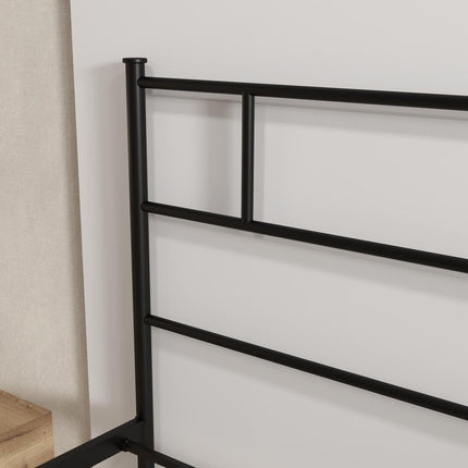 King Metal Bed Frame with Underbed Storage 31cm Clearance - Black