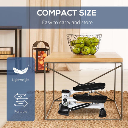 Portable Mini Stepper with LCD Display for Home Gym Office Exercise Workout, Bla