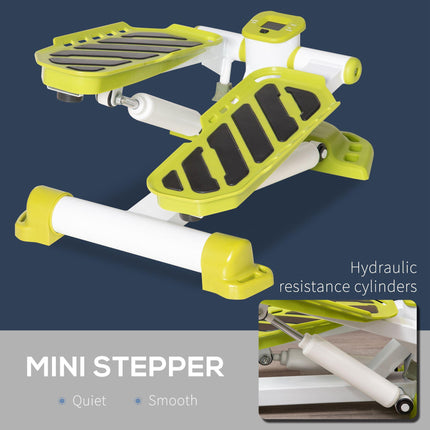 Portable Mini Stepper, Steppers for Exercise Workout with LCD Display Monitor, Anti-skid Foot Pedals for Home Gym Office, Yellow