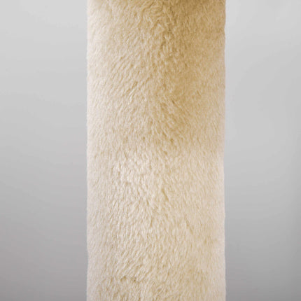 104 cm Multi-Level Cat Tree with Scratching Posts, Condo & Hanging Ball - Cream White