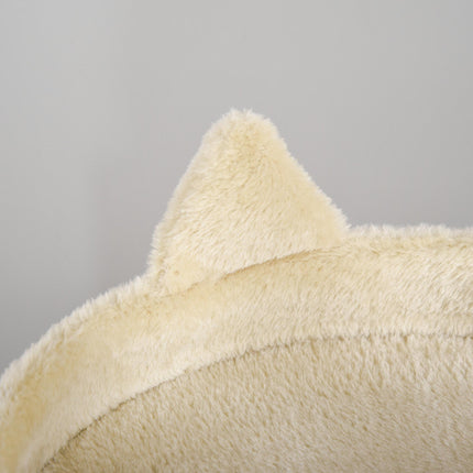 104 cm Multi-Level Cat Tree with Scratching Posts, Condo & Hanging Ball - Cream White