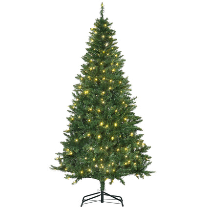 6ft Prelit Artificial Christmas Tree with Warm White LED Lights - Green