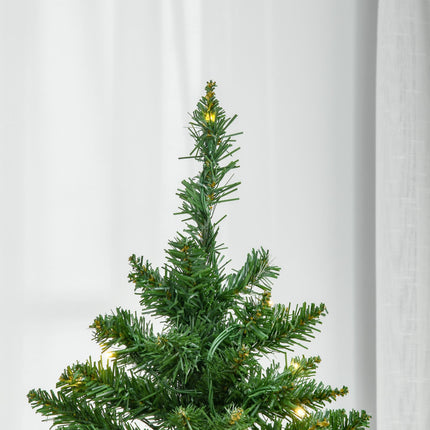 6ft Prelit Artificial Christmas Tree with Warm White LED Lights - Green