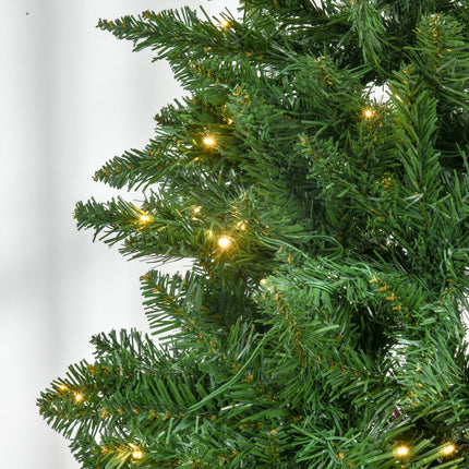 6ft Prelit Artificial Christmas Tree with Warm White LED Lights - Green