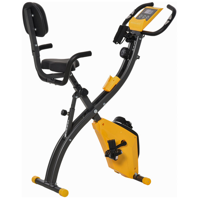 2-in-1 Folding Exercise Bike with 8-Level Magnetic Resistance, Arm Resistance By