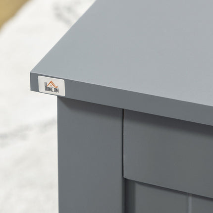 Large Storage Box Toy Chest Organizer with Lid and Safety Hinges - Grey