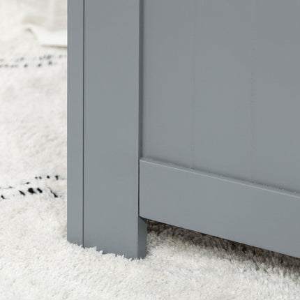 Large Storage Box Toy Chest Organizer with Lid and Safety Hinges - Grey