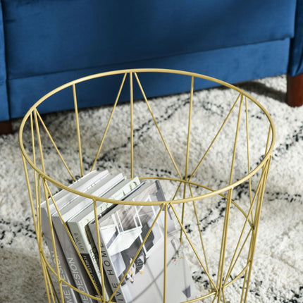 Set of 2 Nesting Round Side Tables with Storage and Removable Top - White