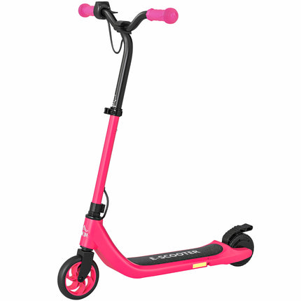 120W Electric Scooter with Battery Display, Rear Brake & Adjustable Heights for Kids 6+ - Pink