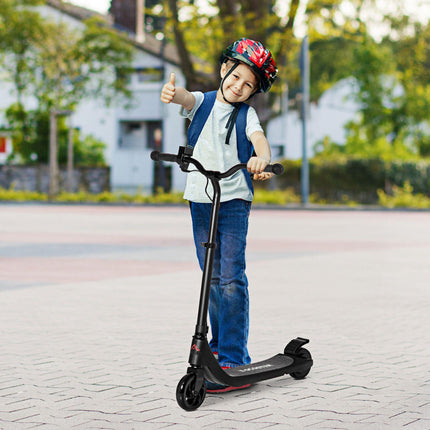 120W Electric Scooter with Battery Display, Adjustable Height & Rear Brake for Ages 6+ - Black