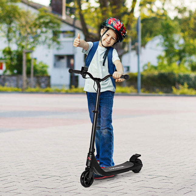 120W Electric Scooter with Battery Display, Adjustable Height & Rear Brake for Ages 6+ - Black