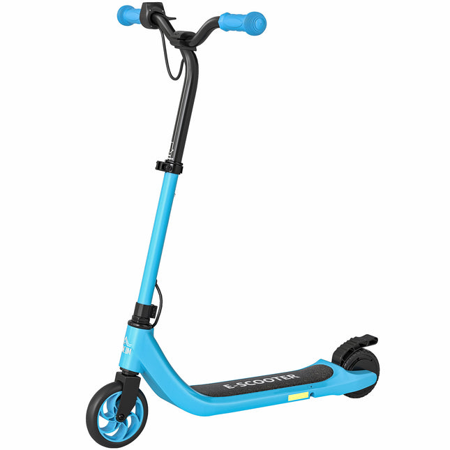 120W Electric Scooter with Battery Display, Adjustable Height & Rear Brake for Kids 6+ - Blue