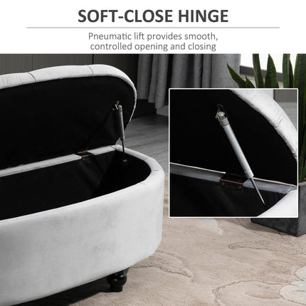 Semi-Circle Ottoman Storage Bench, Bed End Bench, Tufted Upholstered Window Seat