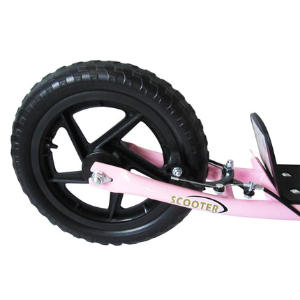 Teen Push Stunt Scooter with 12" EVA Tyres for Kids and Children - Pink