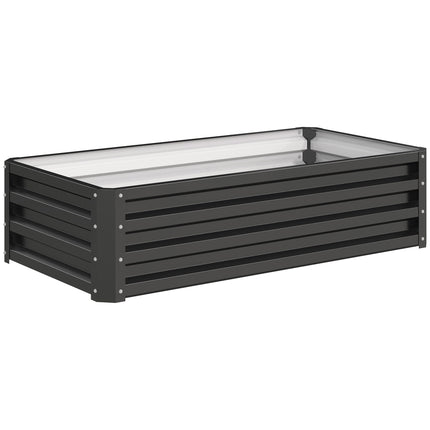 Galvanized Raised Garden Bed for Vegetables and Herbs 120x60cm - Grey