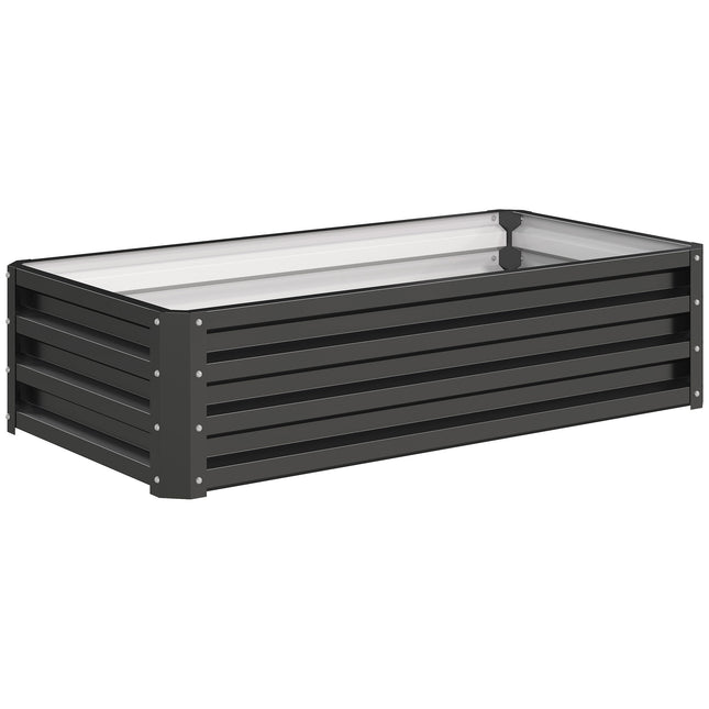 Galvanized Raised Garden Bed for Vegetables and Herbs 120x60cm - Grey